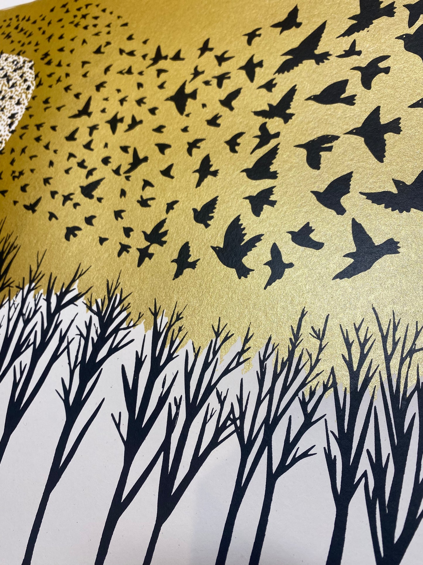 Golden Hour Flock | 24"x18" Silk Screen Print