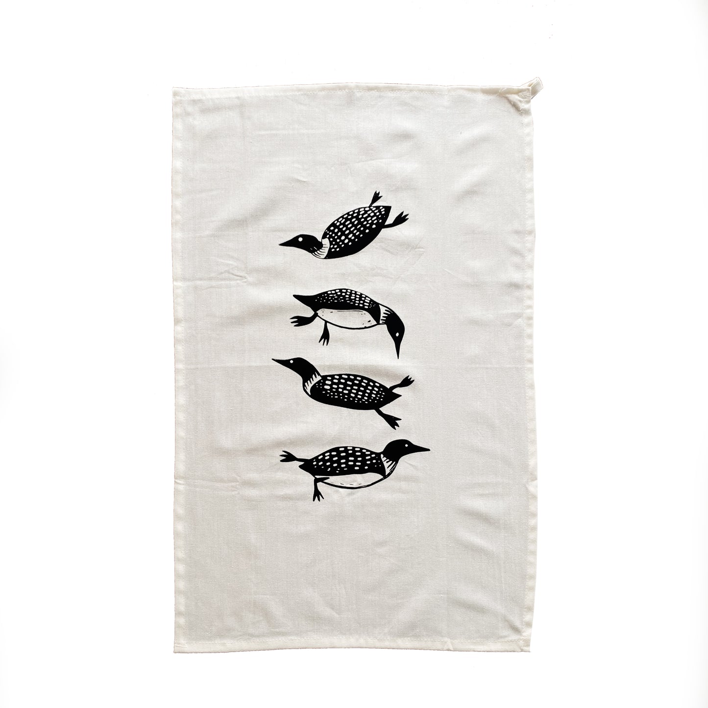 Swimming Loons 100% Cotton Tea Towel