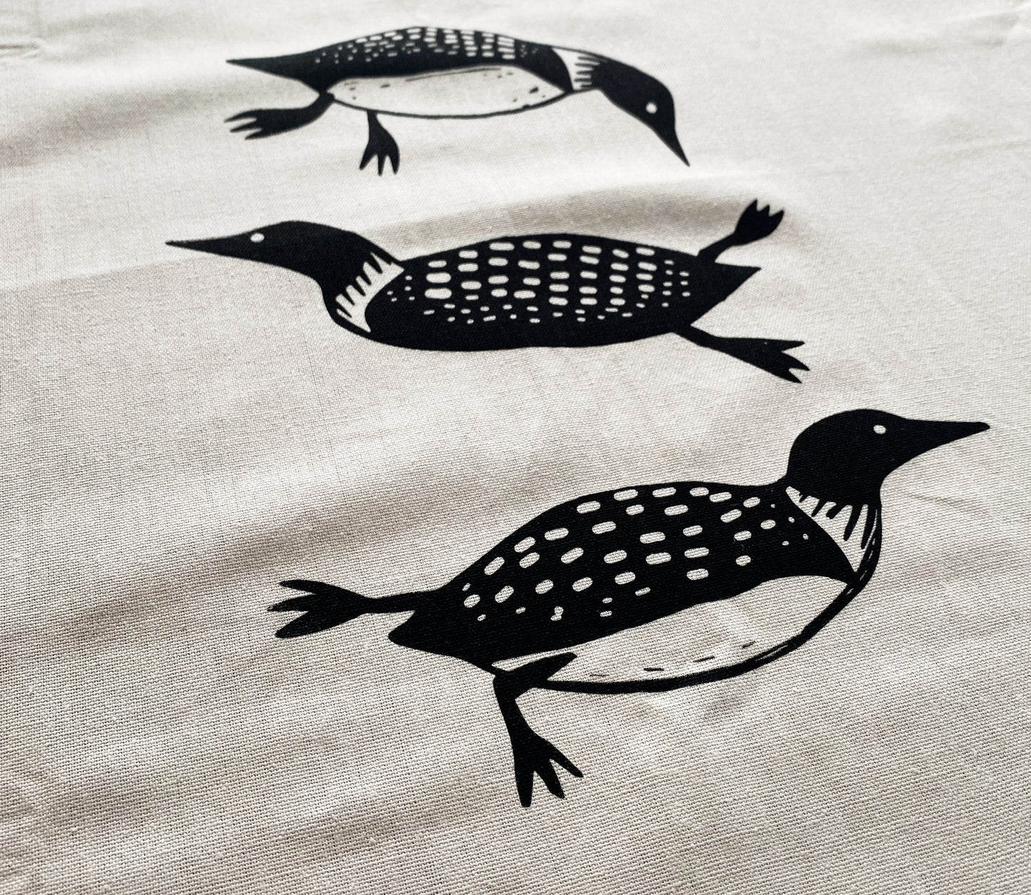 Swimming Loons 100% Cotton Tea Towel