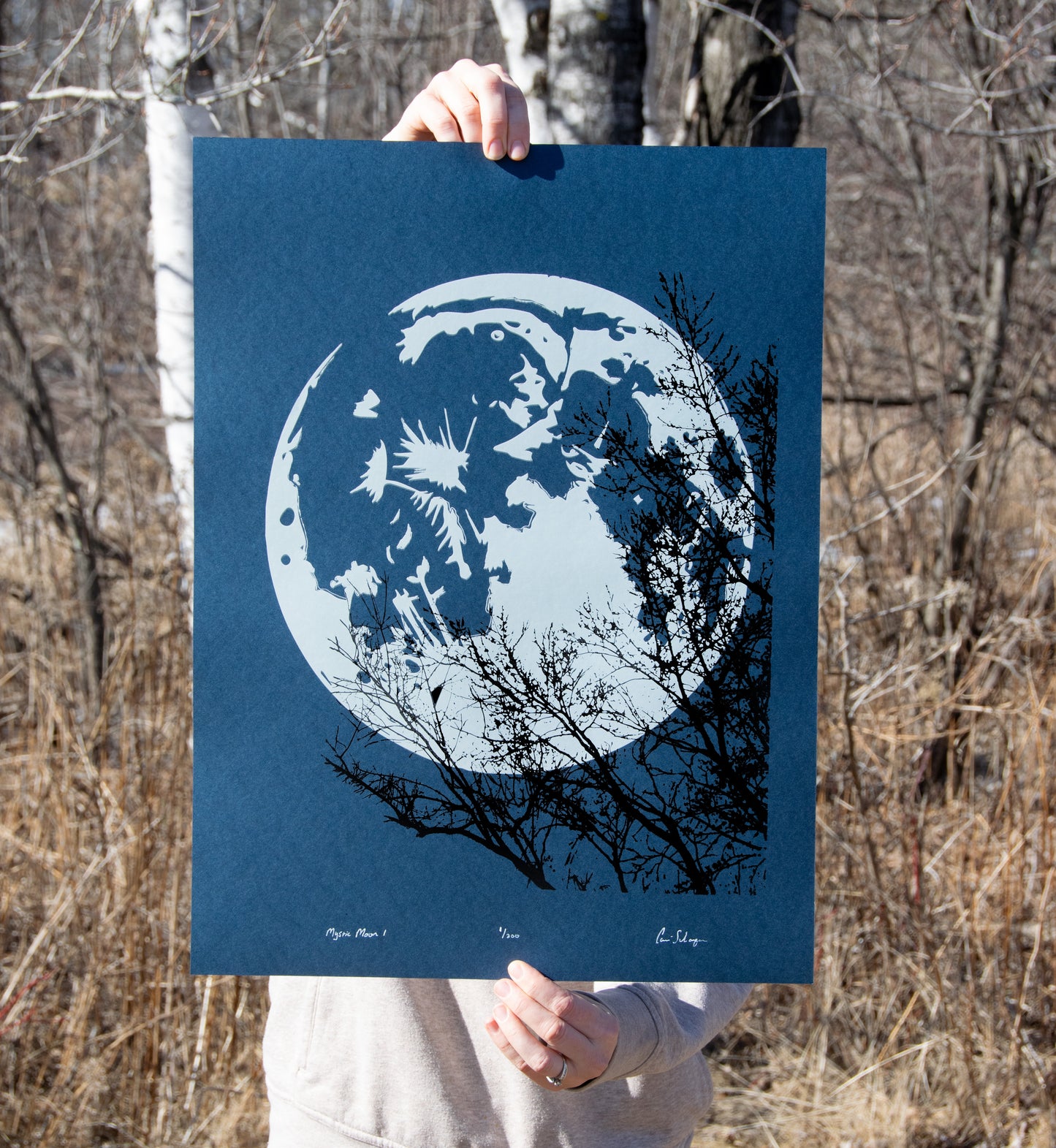 Mystic Moon | GLOW-IN-THE-DARK 18"x24" Silk Screen Print
