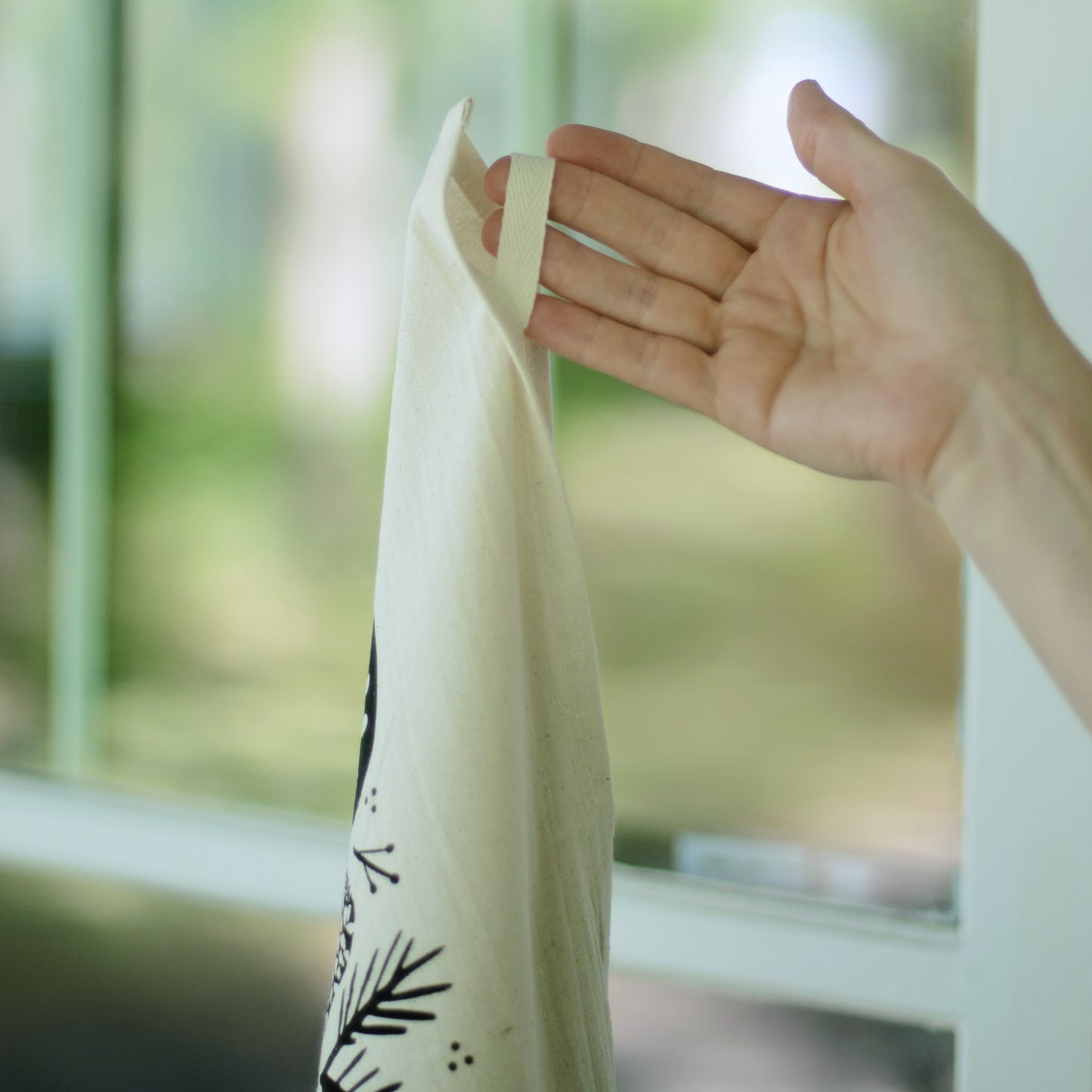 Autumn Forest | Hand Printed Tea Towel | 100% Unbleached Cotton