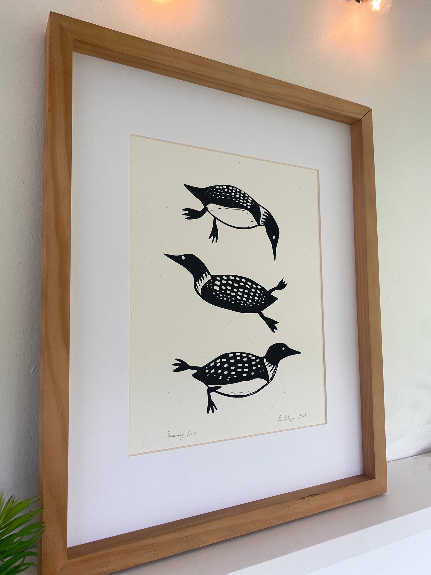 Swimming Loons | 11x14 Silk Screen Print