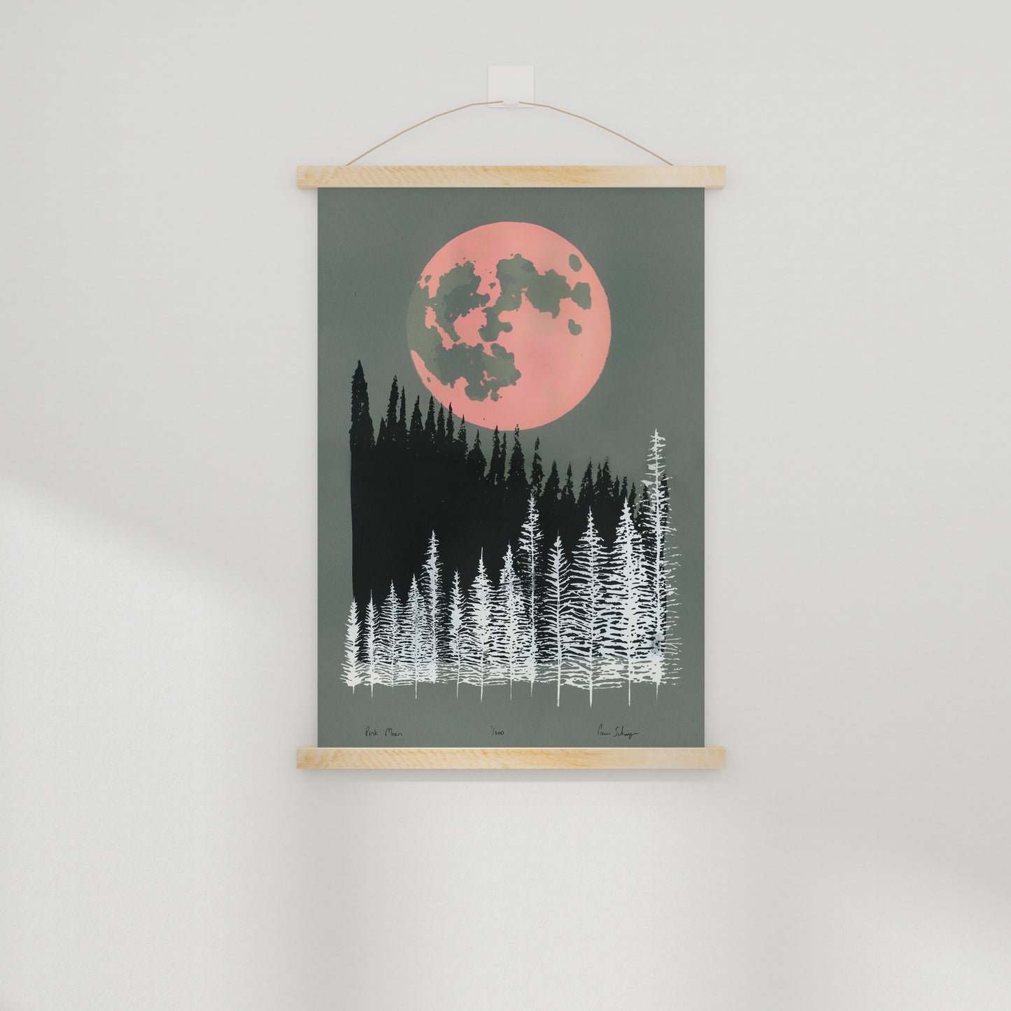 Pink Moon | Glow-In-The-Dark | 11x17 Silk Screen Print