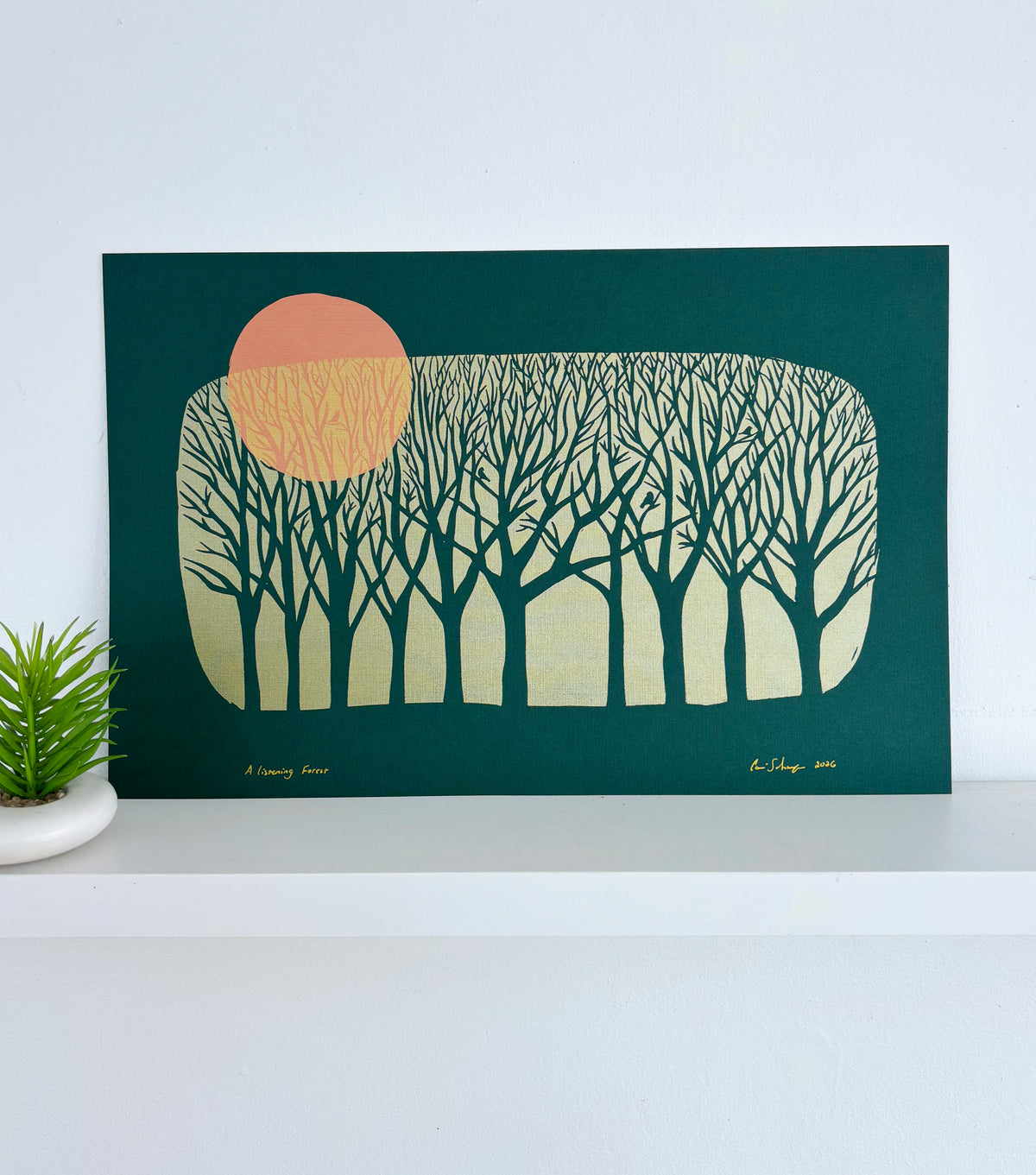 A Listening Forest | 11x17 Silk Screen Print