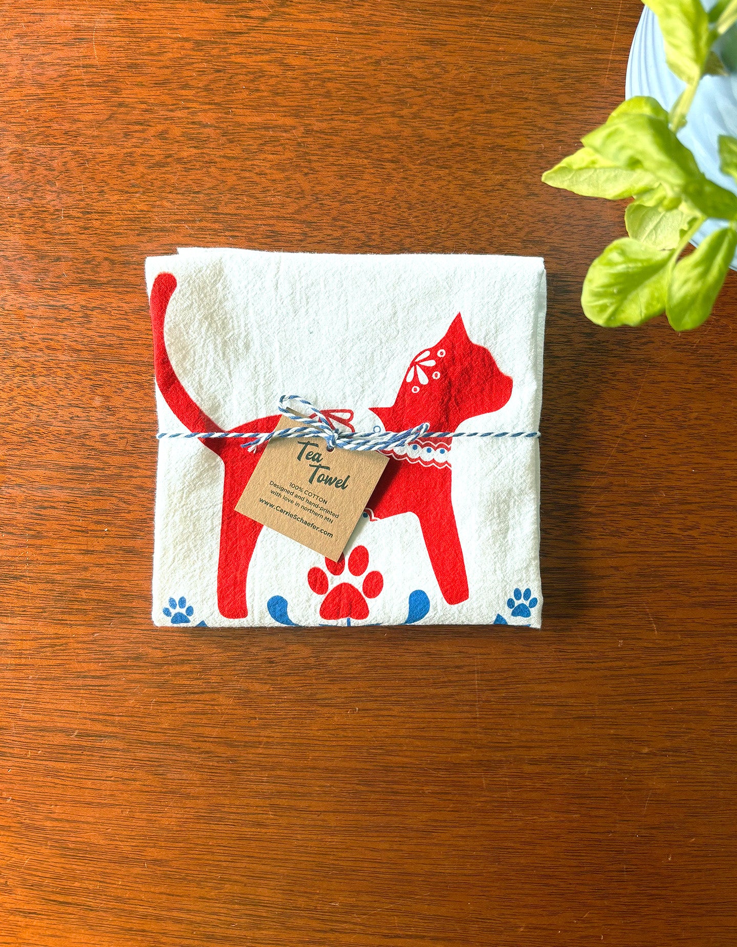 Dala Cat 100% Cotton Tea Towel