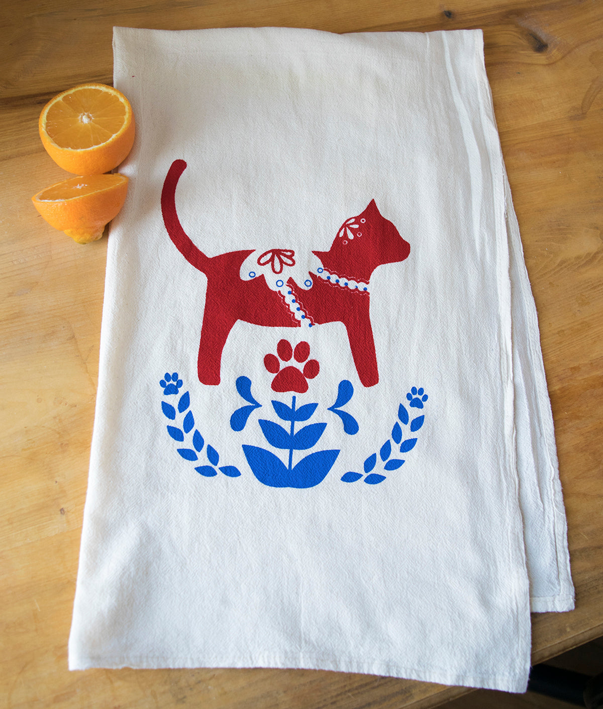 Dala Cat 100% Cotton Tea Towel
