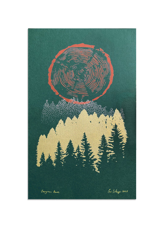 Evergreen Dawn | 11x17 Silk Screen Print