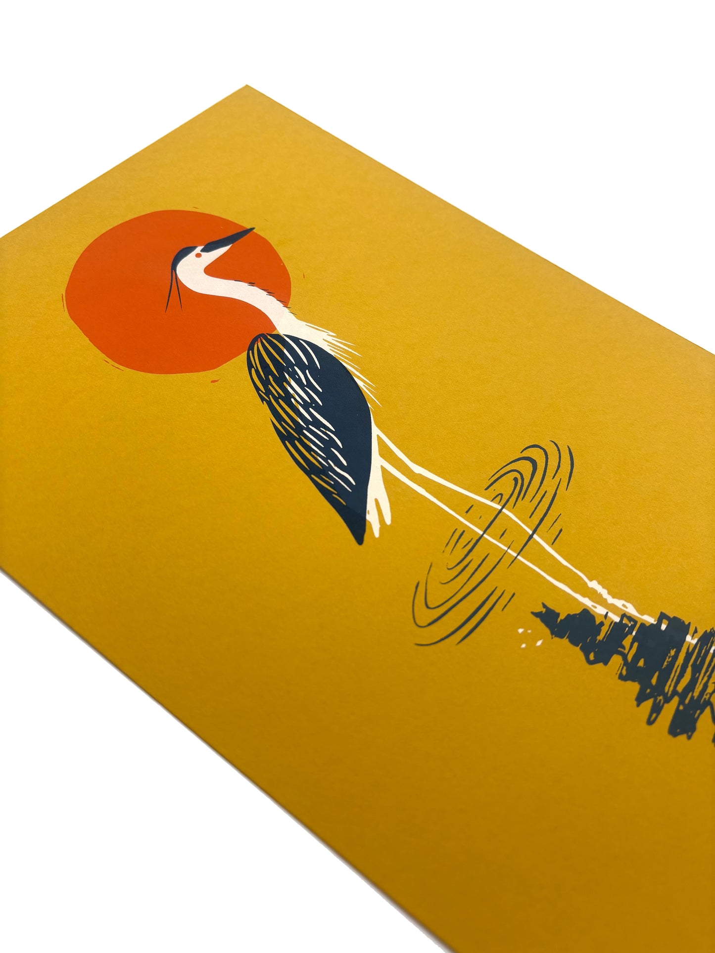 Great Blue Heron | 8x16 Silk Screen Print
