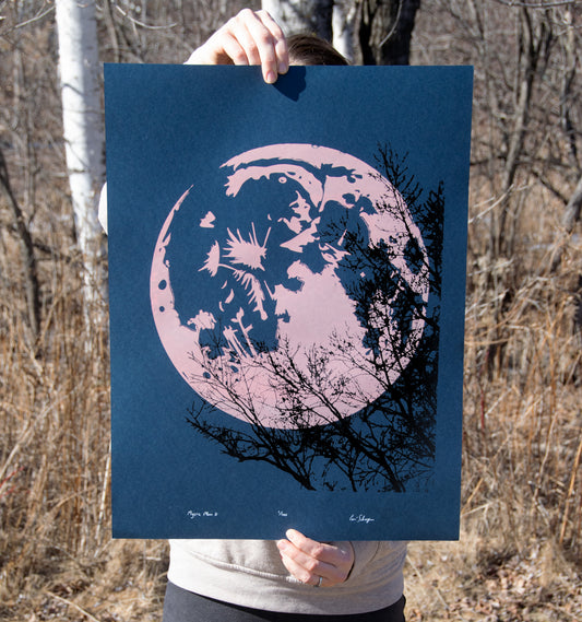 Mystic Moon | GLOW-IN-THE-DARK 18"x24" Silk Screen Print