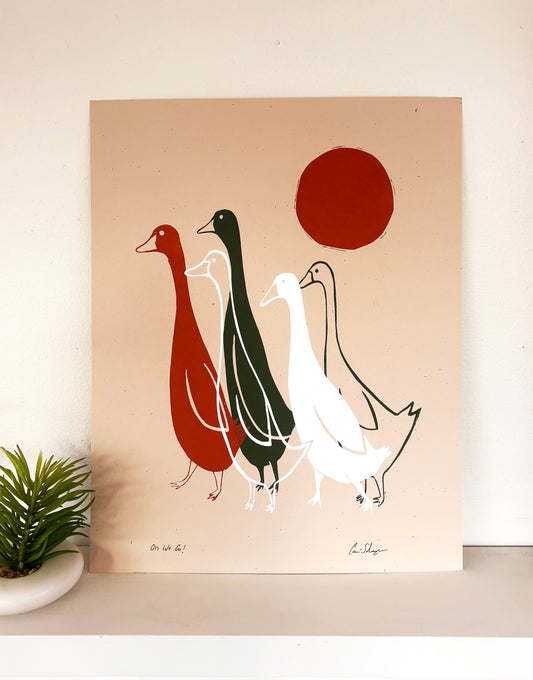 On We Go | 11x14 Silk Screen Print