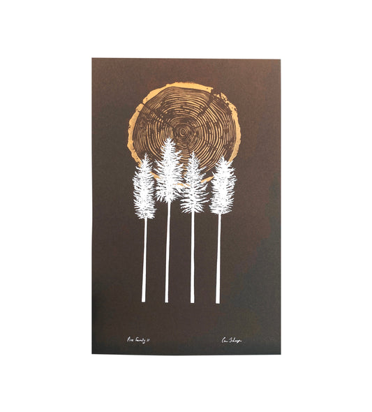 Pine Family II | 11x17 Silk Screen Print