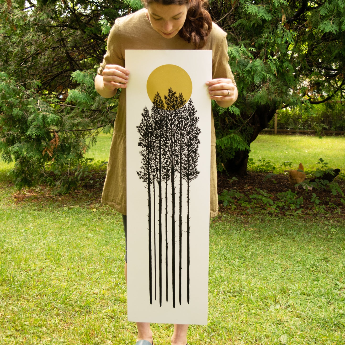 Red Pines | 12"x36" Silk Screen Print