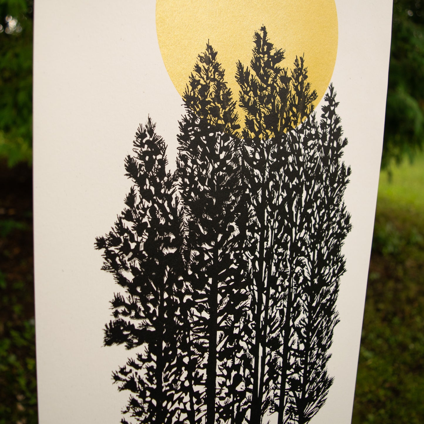 Red Pines | 12"x36" Silk Screen Print