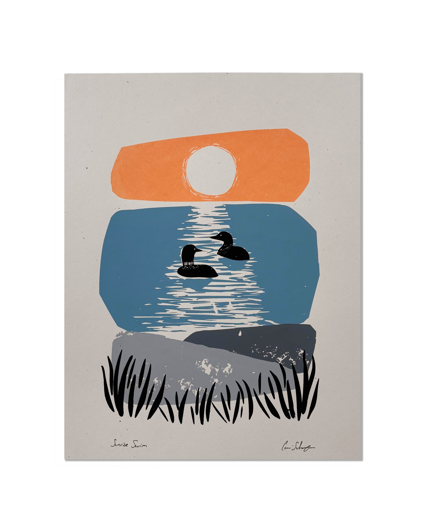 Sunrise Swim | 11x14 Silk Screen Print