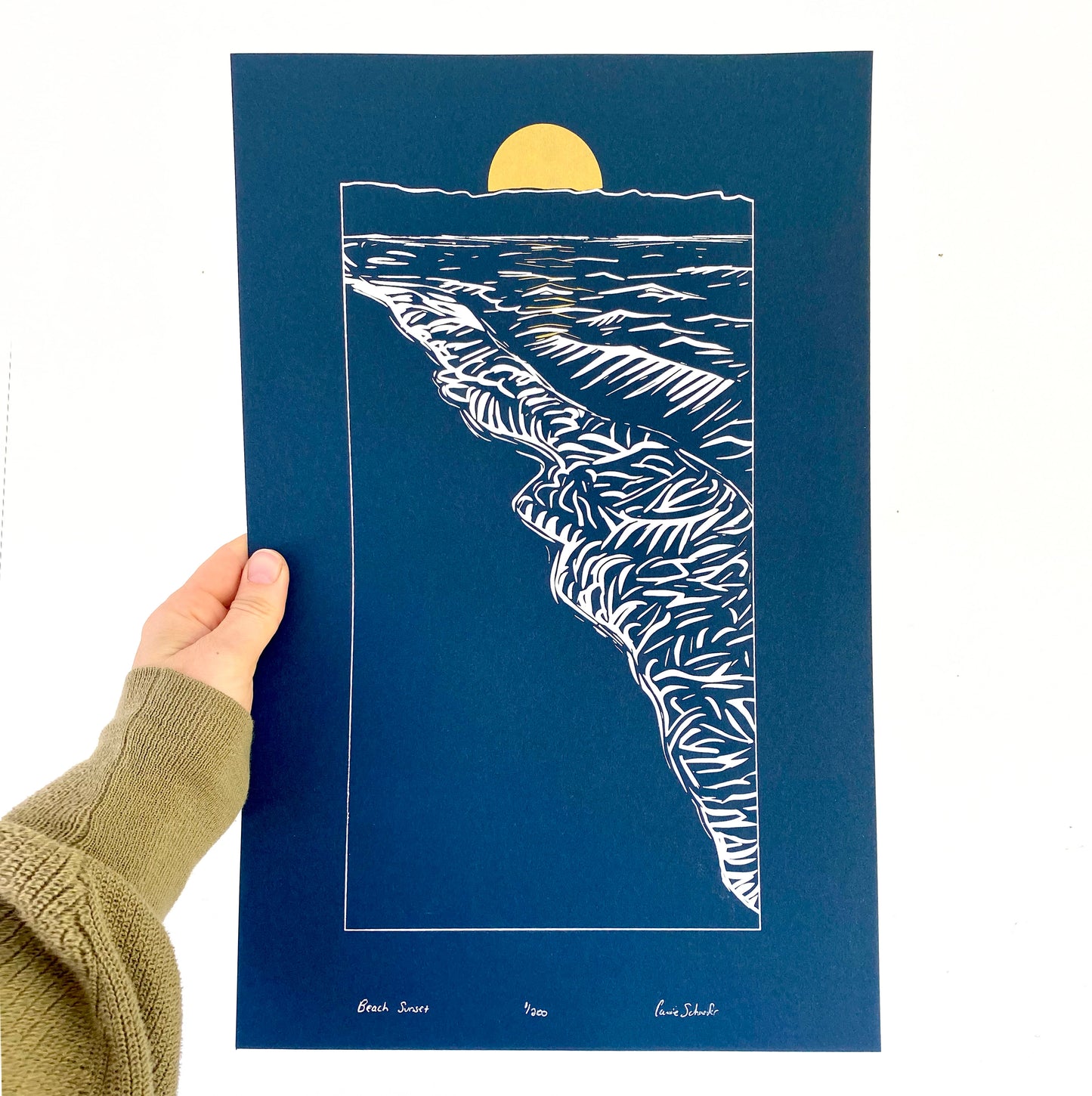 "Beach Sunset" | Silk Screen Print | 11x17