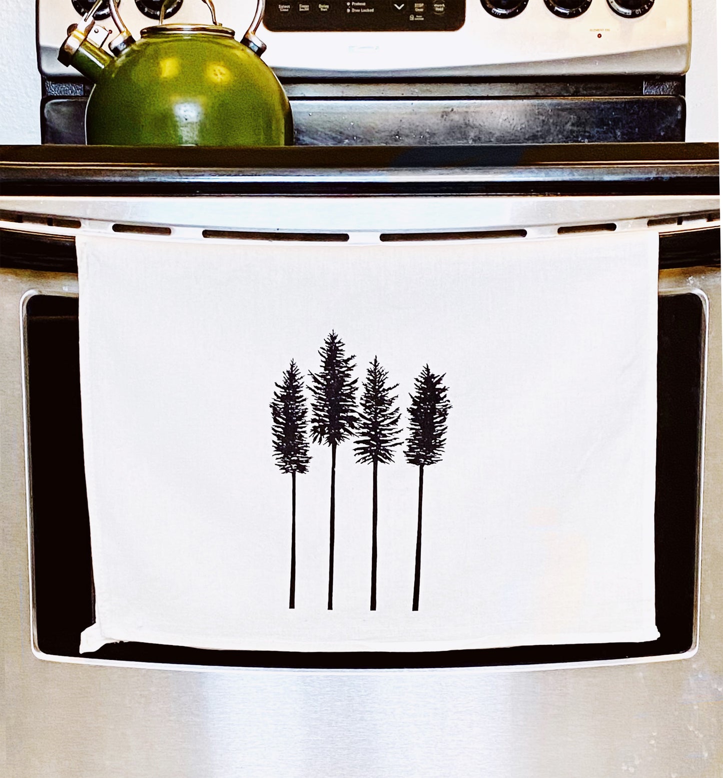 Pine Family | Hand Printed 100% Cotton Tea Towel
