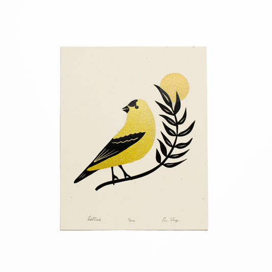 Goldfinch | 8"x10" Silk Screen Print