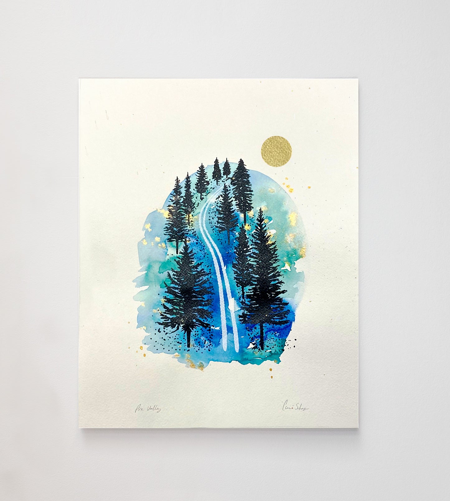 Pine Valley | Acrylic ink & Screen Print | 11"x14"