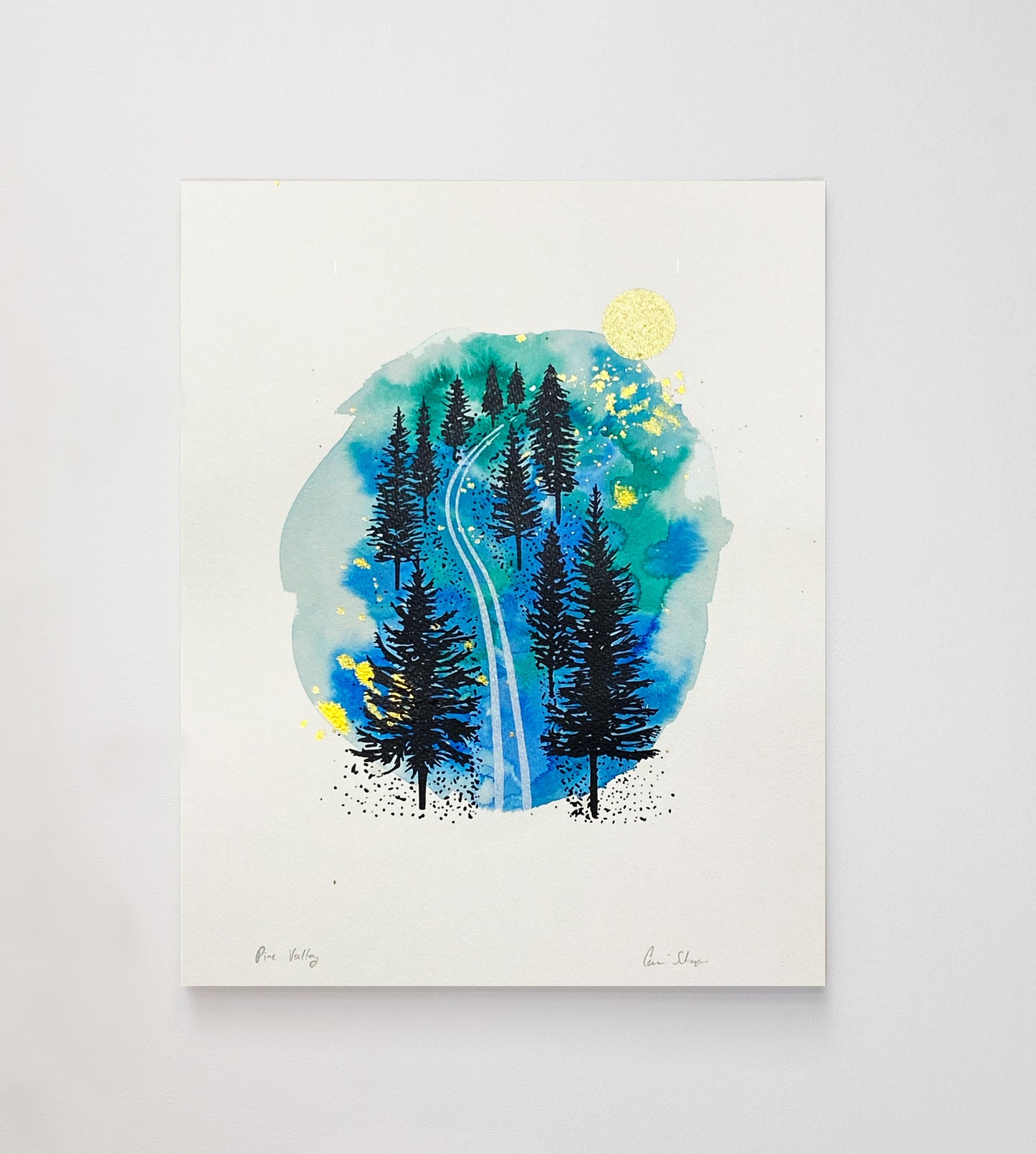 Pine Valley | Acrylic ink & Screen Print | 11"x14"