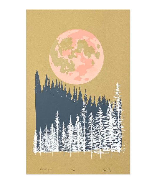 Pink Moon | Glow-In-The-Dark | 11x17 Silk Screen Print